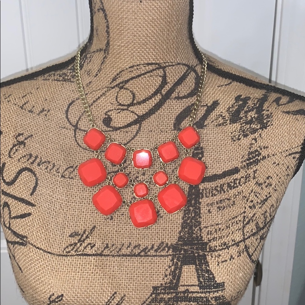 Red chunky necklace